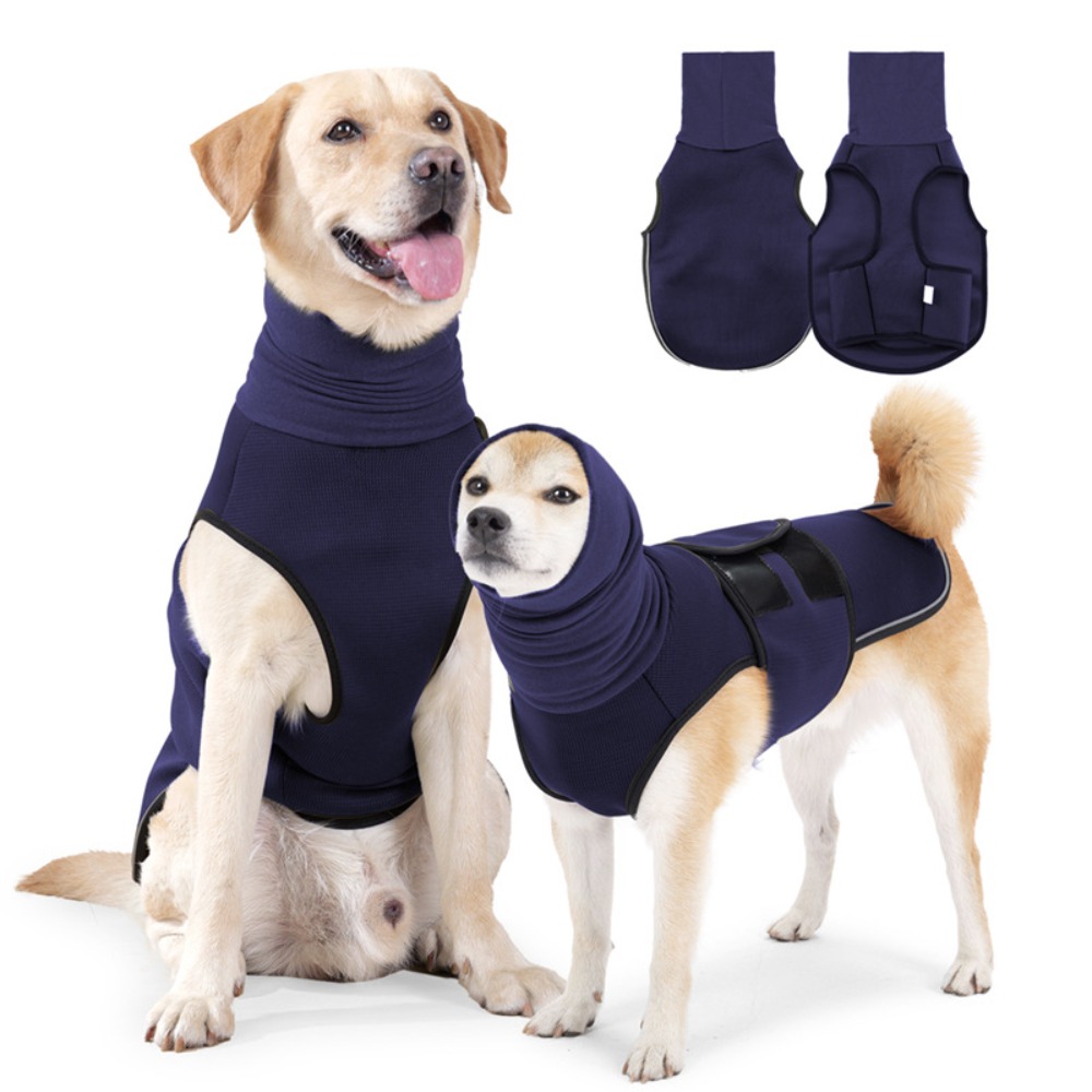 Dog Anxiety Vest - Hoodie Anjing Anti Bising Reflektif Bernapas,
