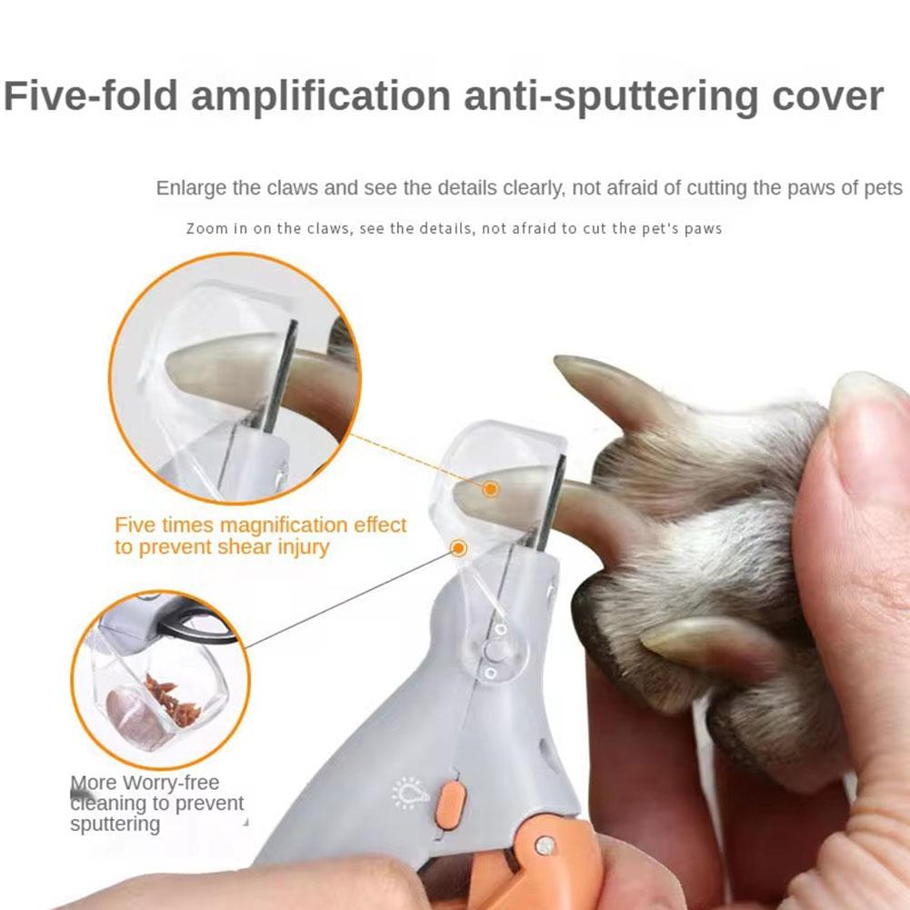 Dog Grooming Clippers - Pemotong Kuku Hewan Peliharaan dengan Lampu