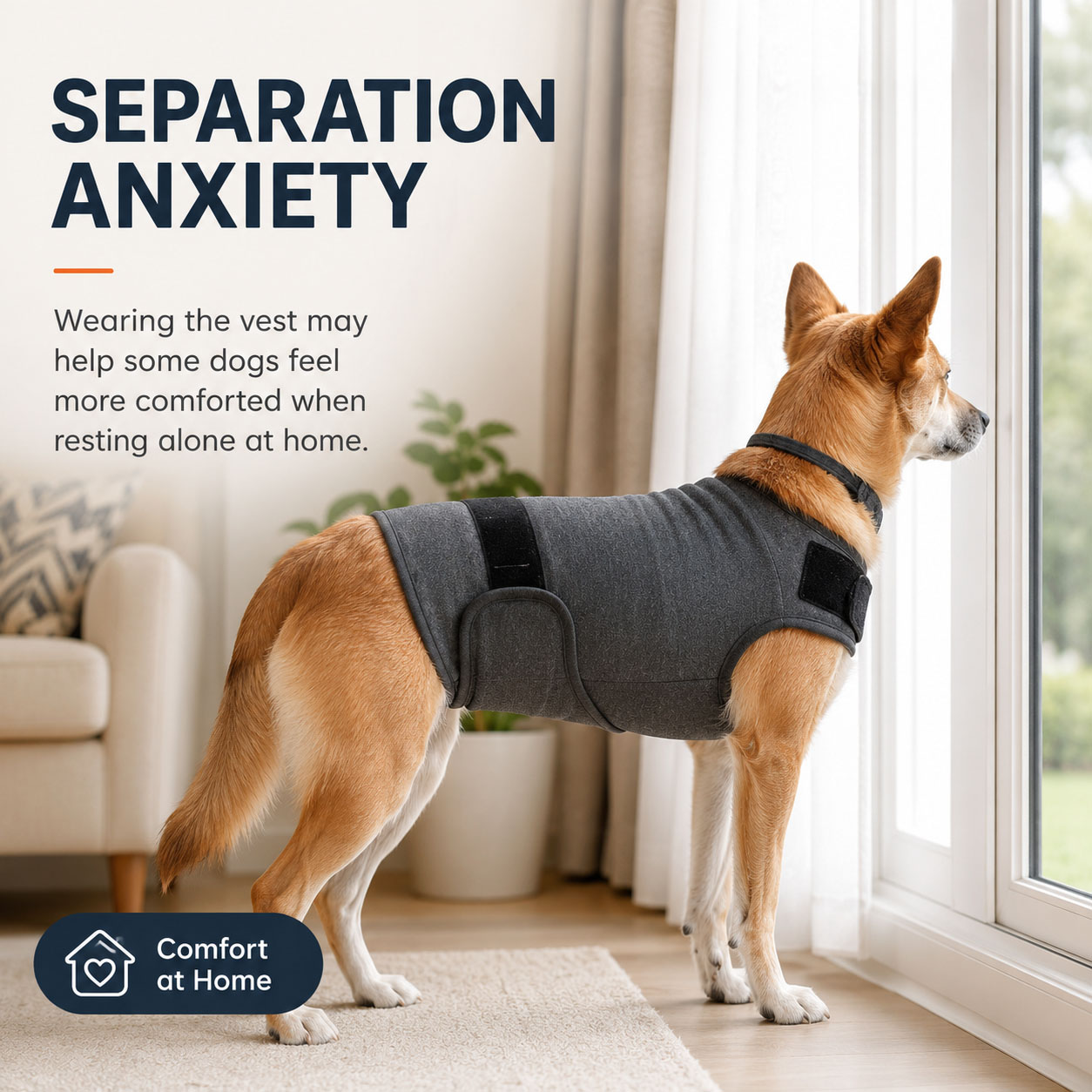 Dog Anxiety Vest - Rompi Penenang Anjing, Baju Anjing Katun