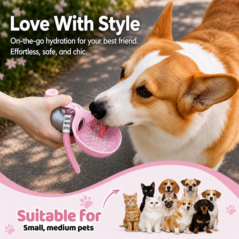 Botol Air Anjing Stainless Ste - Pet Supplies Co ulasan dan harga